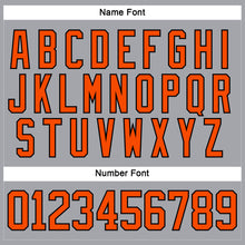 Load image into Gallery viewer, Custom Gray Orange-Black Hockey Lace Neck Jersey