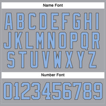 Загрузить изображение в средство просмотра галереи, Custom Gray Light Blue-Steel Gray Hockey Lace Neck Jersey