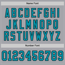 Load image into Gallery viewer, Custom Gray Teal-Black Mesh Authentic Throwback Football Jersey