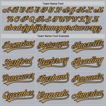 Загрузить изображение в средство просмотра галереи, Custom Gray Old Gold-Black Authentic Throwback Baseball Jersey