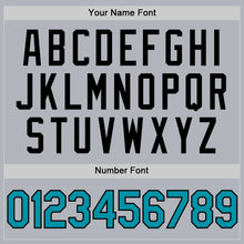 Загрузить изображение в средство просмотра галереи, Custom Gray Teal-Black Authentic Throwback Baseball Jersey