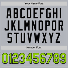 Загрузить изображение в средство просмотра галереи, Custom Gray Neon Green-Black Authentic Throwback Baseball Jersey