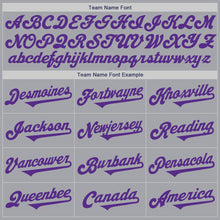 Загрузить изображение в средство просмотра галереи, Custom Gray Purple-Red Authentic Baseball Jersey