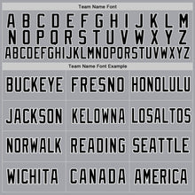 Load image into Gallery viewer, Custom Gray Black-White Authentic Baseball Jersey