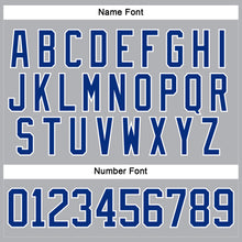 Load image into Gallery viewer, Custom Gray Royal-White Hockey Jersey