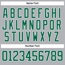 Load image into Gallery viewer, Custom Gray Kelly Green-White Hockey Jersey