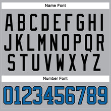 Load image into Gallery viewer, Custom Gray Blue-Black Hockey Jersey