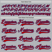 Load image into Gallery viewer, Custom Gray Red-Royal Hockey Jersey