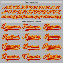 Загрузить изображение в средство просмотра галереи, Custom Gray Red-Gold Hockey Jersey