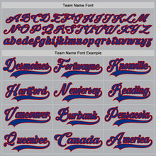 Load image into Gallery viewer, Custom Gray Royal-Red Hockey Jersey