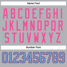 Загрузить изображение в средство просмотра галереи, Custom Gray Light Blue Black-Pink Hockey Jersey