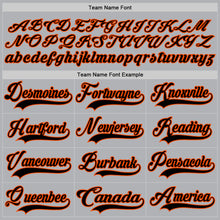 Laden Sie das Bild in den Galerie-Viewer, Custom Gray Black-Orange Hockey Jersey