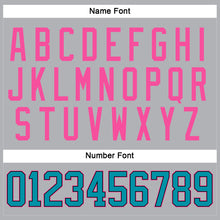 Load image into Gallery viewer, Custom Gray Teal Black-Pink Hockey Jersey