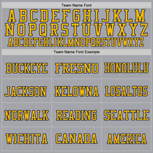 Laden Sie das Bild in den Galerie-Viewer, Custom Gray Gold-White Mesh Authentic Football Jersey