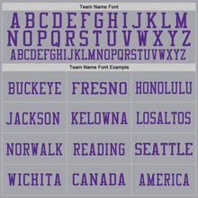 Laden Sie das Bild in den Galerie-Viewer, Custom Gray Red-Purple Mesh Authentic Football Jersey