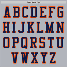 Laden Sie das Bild in den Galerie-Viewer, Custom Gray Navy-Orange Authentic Baseball Jersey