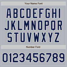 Laden Sie das Bild in den Galerie-Viewer, Custom Gray Navy-White Authentic Baseball Jersey