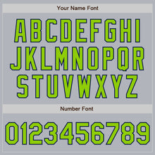 Загрузить изображение в средство просмотра галереи, Custom Gray Neon Green-Navy Authentic Baseball Jersey