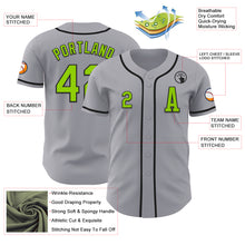 Загрузить изображение в средство просмотра галереи, Custom Gray Neon Green-Black Authentic Baseball Jersey