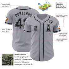 Laden Sie das Bild in den Galerie-Viewer, Custom Gray Black Authentic Baseball Jersey