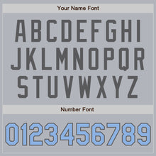 Laden Sie das Bild in den Galerie-Viewer, Custom Gray Light Blue-Steel Gray Authentic Baseball Jersey