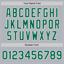 Загрузить изображение в средство просмотра галереи, Custom Gray Kelly Green-White Authentic Baseball Jersey