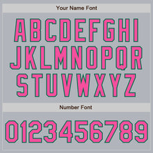 Laden Sie das Bild in den Galerie-Viewer, Custom Gray Pink-Kelly Green Authentic Baseball Jersey