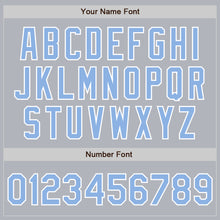 Laden Sie das Bild in den Galerie-Viewer, Custom Gray Light Blue-White Authentic Baseball Jersey
