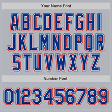 Laden Sie das Bild in den Galerie-Viewer, Custom Gray Royal-Red Authentic Baseball Jersey