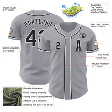 Laden Sie das Bild in den Galerie-Viewer, Custom Gray Black-White Authentic Baseball Jersey