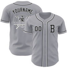 Laden Sie das Bild in den Galerie-Viewer, Custom Gray Black-White Authentic Baseball Jersey