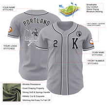 Laden Sie das Bild in den Galerie-Viewer, Custom Gray Black-White Authentic Baseball Jersey