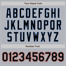 Laden Sie das Bild in den Galerie-Viewer, Custom Gray Black Powder Blue-Orange Authentic Baseball Jersey