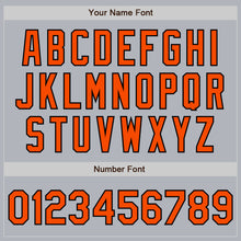 Laden Sie das Bild in den Galerie-Viewer, Custom Gray Orange-Black Authentic Baseball Jersey