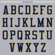 Laden Sie das Bild in den Galerie-Viewer, Custom Gray Navy-Old Gold Authentic Baseball Jersey