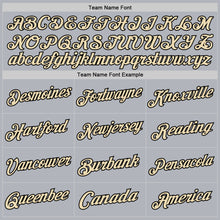 Laden Sie das Bild in den Galerie-Viewer, Custom Gray Cream-Black Authentic Throwback Basketball Jersey