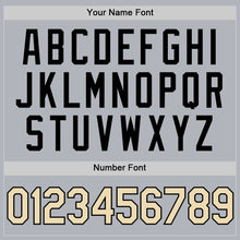 Laden Sie das Bild in den Galerie-Viewer, Custom Gray Cream-Black Authentic Throwback Basketball Jersey