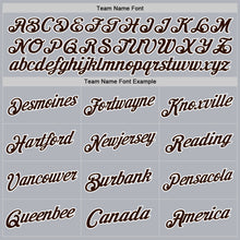 Laden Sie das Bild in den Galerie-Viewer, Custom Gray Brown-White Authentic Throwback Basketball Jersey