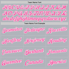 Загрузить изображение в средство просмотра галереи, Custom Gray Pink-White Authentic Throwback Basketball Jersey