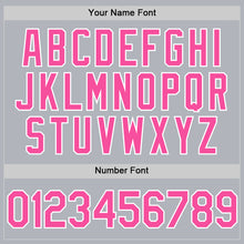 Загрузить изображение в средство просмотра галереи, Custom Gray Pink-White Authentic Throwback Basketball Jersey