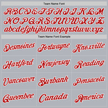 Загрузить изображение в средство просмотра галереи, Custom Gray Red-White Authentic Throwback Basketball Jersey