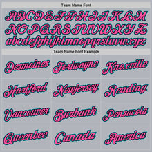 Laden Sie das Bild in den Galerie-Viewer, Custom Gray Teal Black-Pink Authentic Throwback Basketball Jersey