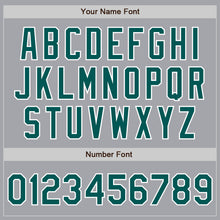 Load image into Gallery viewer, Custom Gray Midnight Green White-Red Authentic Baseball Jersey