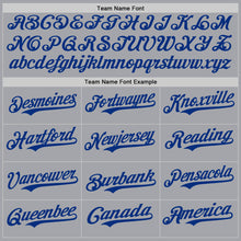 Load image into Gallery viewer, Custom Gray Royal-Gold Authentic Baseball Jersey