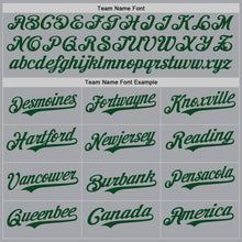 Load image into Gallery viewer, Custom Gray Green Authentic Baseball Jersey