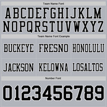 Load image into Gallery viewer, Custom Gray Black-White Authentic Football Jersey