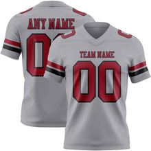 Charger l'image dans la galerie, Custom Gray Cardinal-Black Authentic Football Jersey