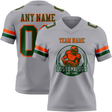 Charger l'image dans la galerie, Custom Gray Green-Orange Authentic Football Jersey