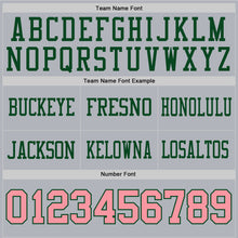 Charger l'image dans la galerie, Custom Gray Medium Pink-Green Authentic Football Jersey