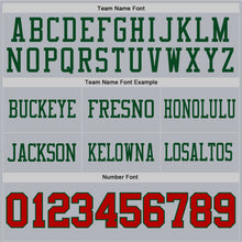Load image into Gallery viewer, Custom Gray Red-Green Authentic Football Jersey
